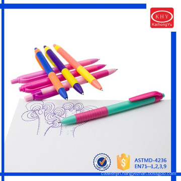 School stationery plastic retractable ballpoint pens